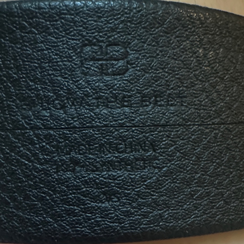 B-Low the Belt Black Leather Belt with Silver Ring Buckle - Picture 2 of 4